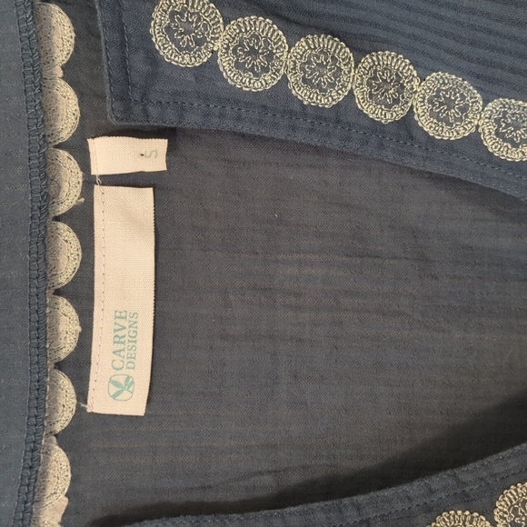 Carve Designs Embroidered V Neck Swim Cover Up Dress - Picture 2 of 4